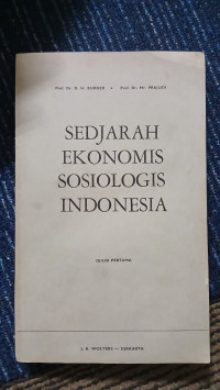 Image of SEDJARAH EKONOMIS SOSIOLOGIS INDONESIA